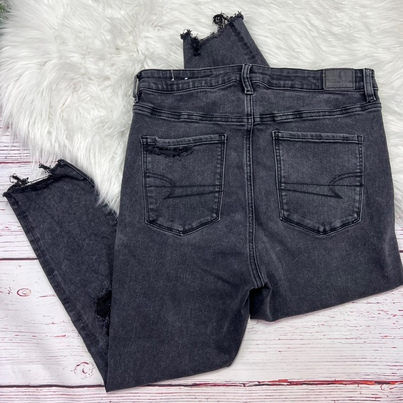 👖|•AMERICAN EAGLE•| Super Hi-Rise Jegging Crop Size 16 Short👖 - Picture 2 of 6